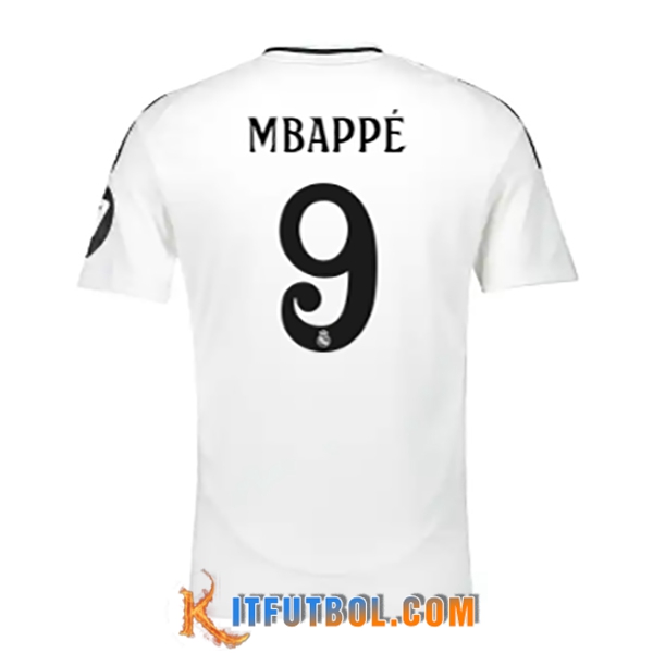 Camisetas De Futbol Real Madrid (Mbappé #9) 2024/2025 Primera