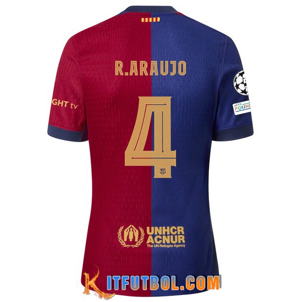 Camisetas De Futbol Barcelona (R. ARAUJO #4) 2024/2025 Primera