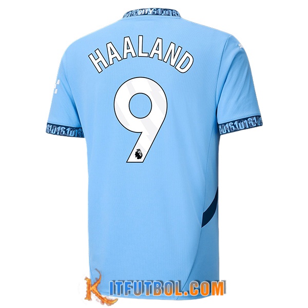 Camisetas De Futbol Manchester City (HAALAND #9) 2024/2025 Primera