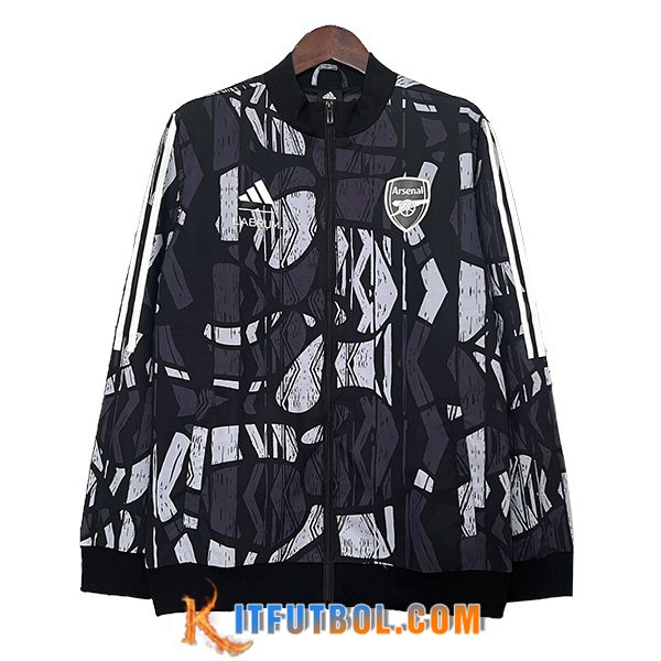 Rompevientos Arsenal Negro/Gris 2024/2025