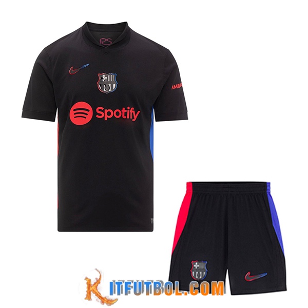 Camisetas Futbol FC Barcelona Segunda + Cortos 2024/2025