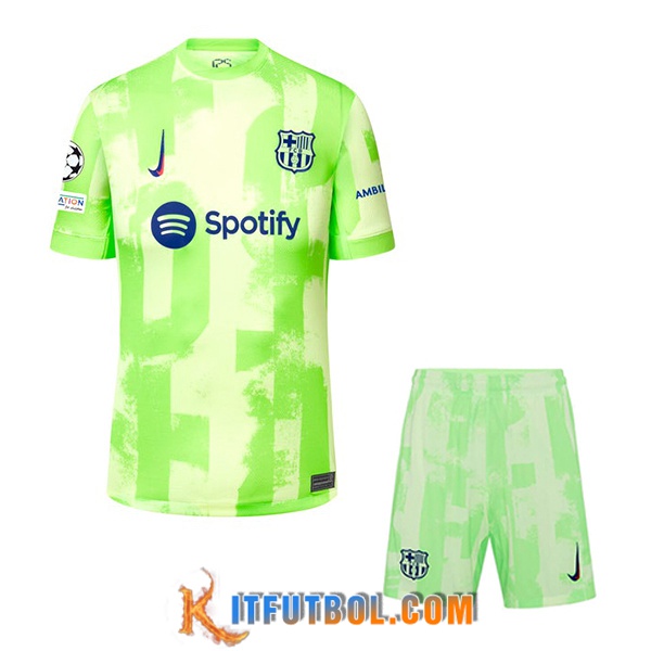 Camisetas Futbol FC Barcelona Tercera + Cortos 2024/2025