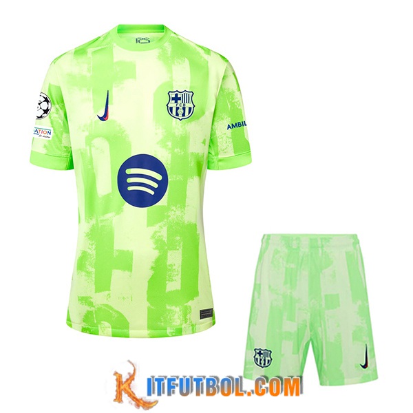 Camisetas Futbol FC Barcelona Tercera + Cortos 2024/2025 -02
