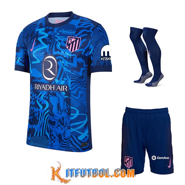 Camisetas Futbol Atletico Madrid Tercera (Cortos + Calcetines) 2024/2025