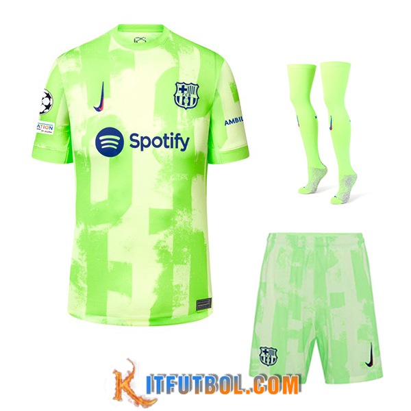 Camisetas Futbol FC Barcelona Tercera (Cortos + Calcetines) 2024/2025