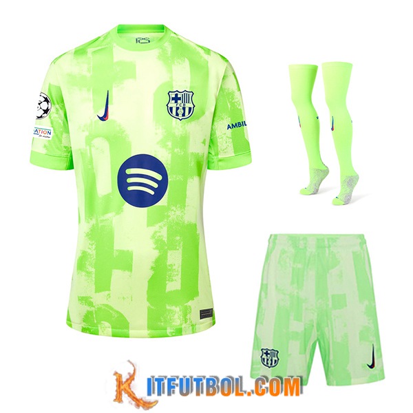 Camisetas Futbol FC Barcelona Tercera (Cortos + Calcetines) 2024/2025 -02