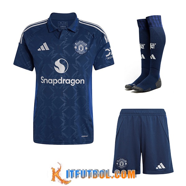 Camisetas Futbol Manchester United Segunda (Cortos + Calcetines) 2024/2025