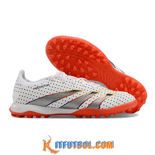 Adidas Botas De Fútbol PREDATOR 24 ELITE TF BOOTS Blanco/Gris/Naranja