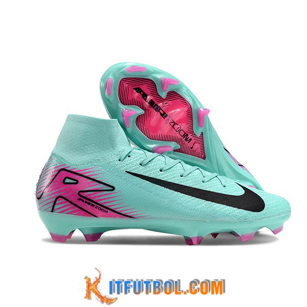 Nike Botas De Fútbol Air Zoom Mercurial Superfly IIX Elite FG Verde/Rosa/Negro