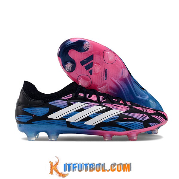 Copa Botas De Fútbol PURE II+ FG BOOTS Negro/Azul/Rosa