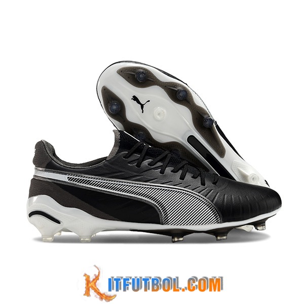 PUMA Botas De Fútbol KING FG/AG Blanco/Negro