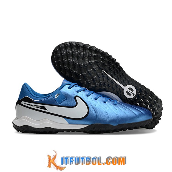 Nike Botas De Fútbol Tiempo Legend X Academy TF Blanco/Azul/Negro