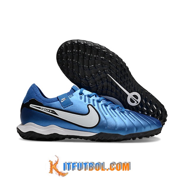 Nike Botas De Fútbol Tiempo Legend X PRO TF Azul/Blanco/Negro