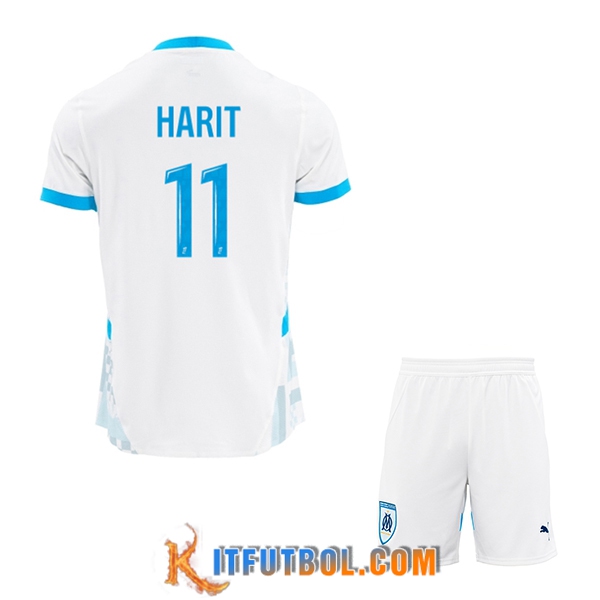 Camisetas De Futbol Marsella (HARIT #11) Ninos 2024/2025 Primera