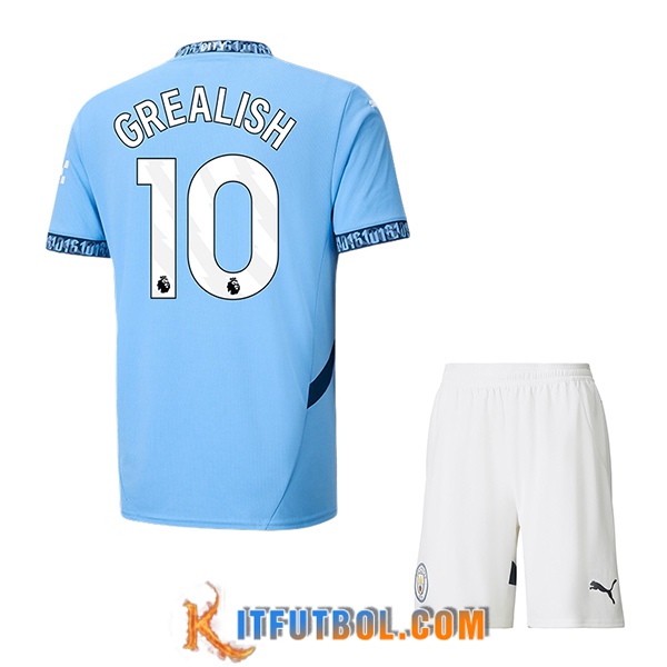 Camisetas De Futbol Manchester City (GREALISH #10) Ninos 2024/2025 Primera