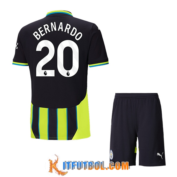 Camisetas De Futbol Manchester City (BERNARDO #20) Ninos 2024/2025 Segunda