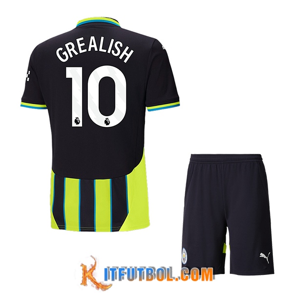 Camisetas De Futbol Manchester City (GREALISH #10) Ninos 2024/2025 Segunda