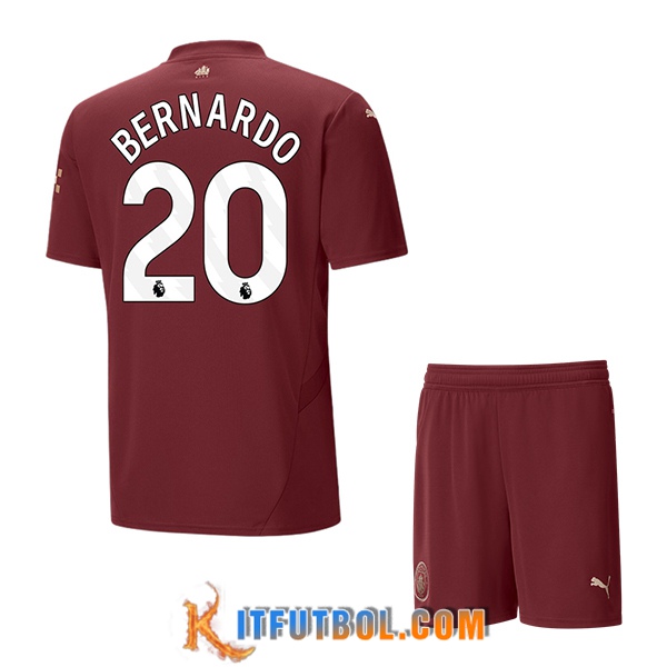Camisetas De Futbol Manchester City (BERNARDO #20) Ninos 2024/2025 Tercera