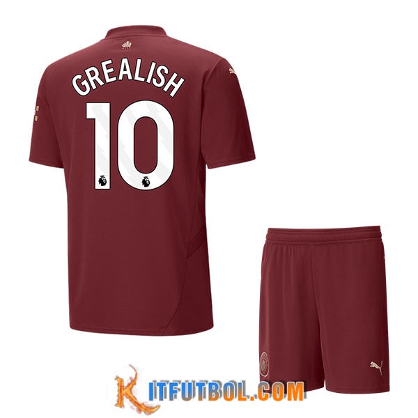 Camisetas De Futbol Manchester City (GREALISH #10) Ninos 2024/2025 Tercera