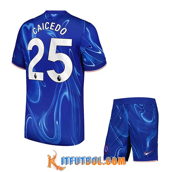 Camisetas De Futbol Chelsea (CAICEDO #25) Ninos 2024/2025 Primera