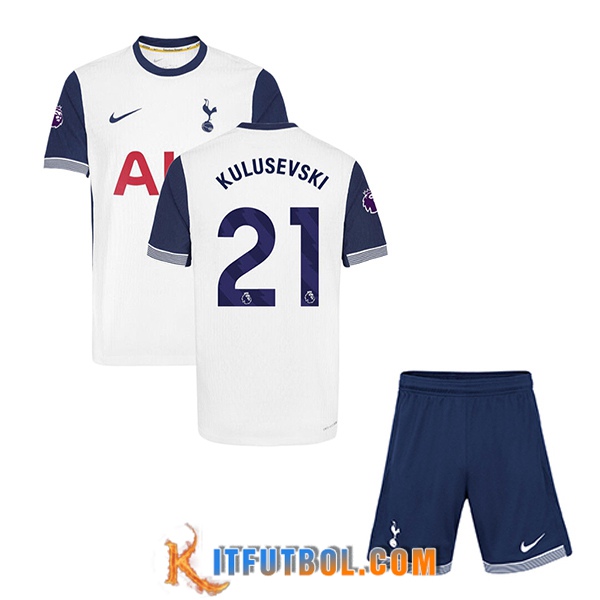 Camisetas De Futbol Tottenham Hotspur (KULUSEVSKI #21) Ninos 2024/2025 Primera