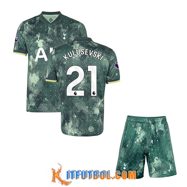 Camisetas De Futbol Tottenham Hotspur (KULUSEVSKI #21) Ninos 2024/2025 Tercera