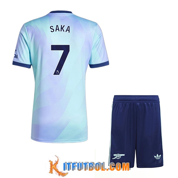 Camisetas De Futbol Arsenal (SAKA #7) Ninos 2024/2025 Tercera