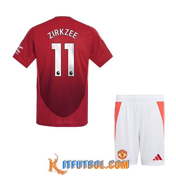 Camisetas De Futbol Manchester United (ZIRKZEE #11) Ninos 2024/2025 Primera