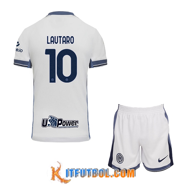 Camisetas De Futbol Inter Milan (LAUTARO #10) Ninos 2024/2025 Segunda