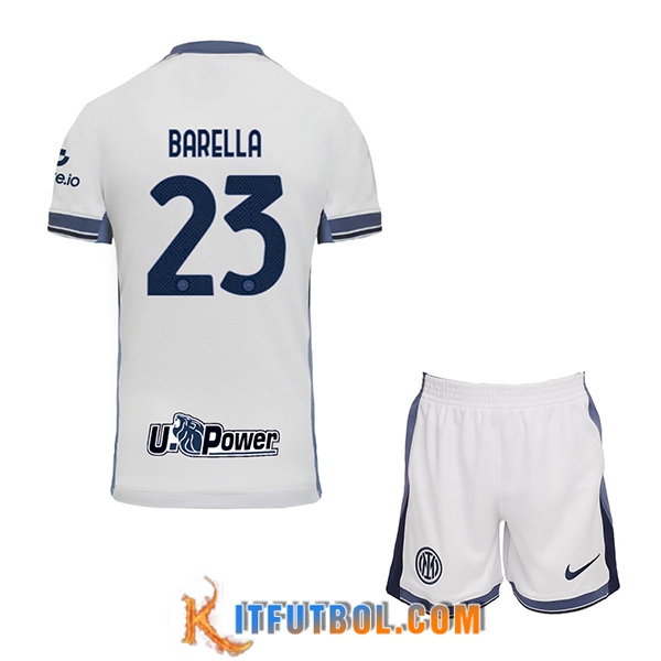 Camisetas De Futbol Inter Milan (BARELLA #23) Ninos 2024/2025 Segunda