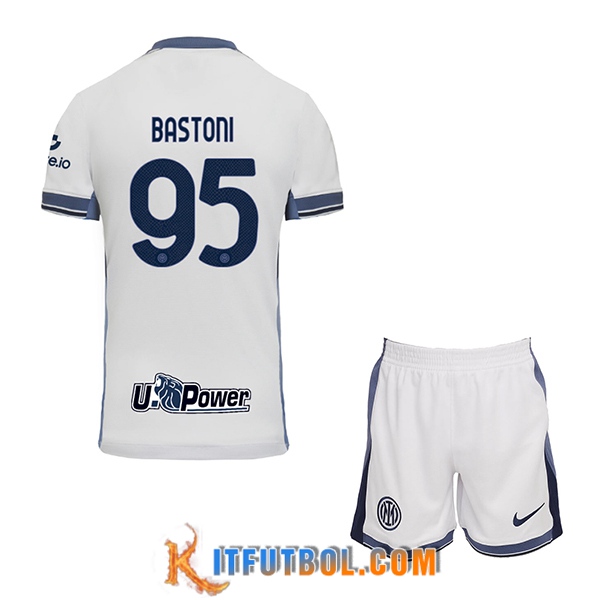 Camisetas De Futbol Inter Milan (BASTONI #95) Ninos 2024/2025 Segunda