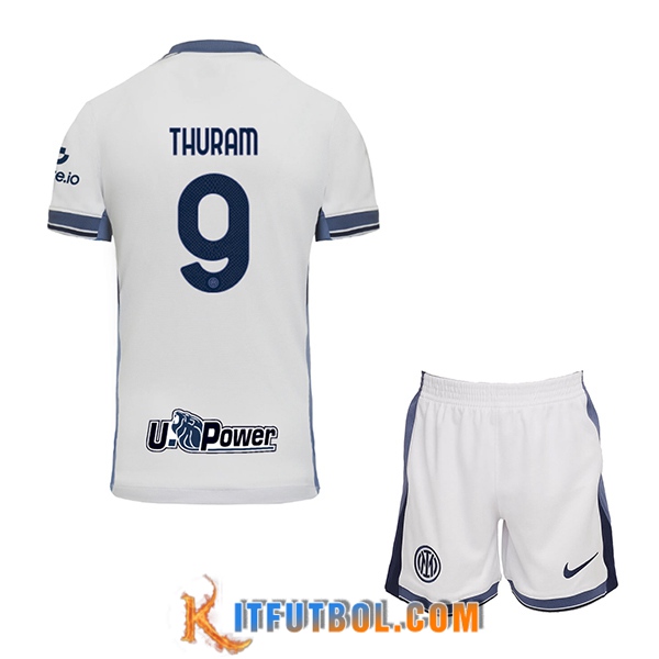 Camisetas De Futbol Inter Milan (THURAM #9) Ninos 2024/2025 Segunda