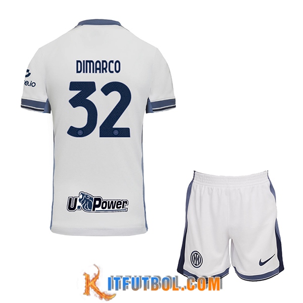 Camisetas De Futbol Inter Milan (DIMARCO #32) Ninos 2024/2025 Segunda
