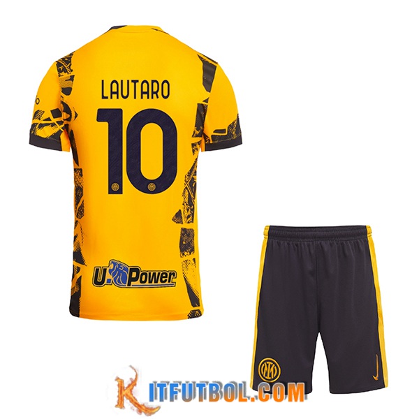 Camisetas De Futbol Inter Milan (LAUTARO #10) Ninos 2024/2025 Tercera