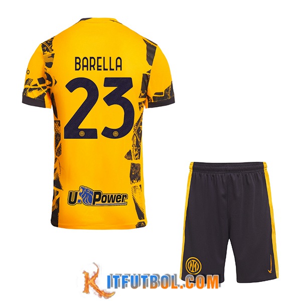 Camisetas De Futbol Inter Milan (BARELLA #23) Ninos 2024/2025 Tercera
