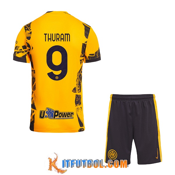 Camisetas De Futbol Inter Milan (THURAM #9) Ninos 2024/2025 Tercera
