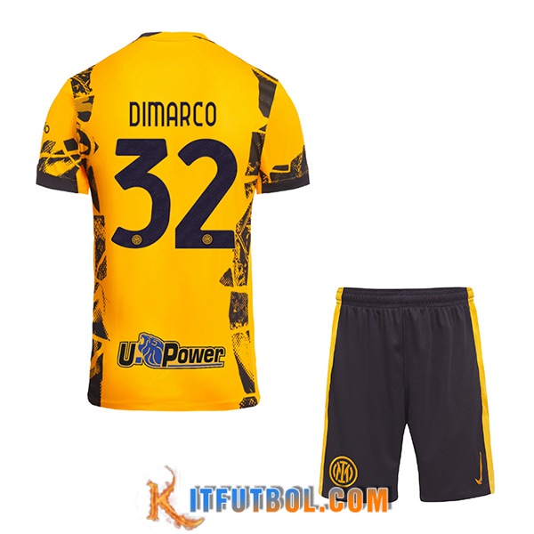 Camisetas De Futbol Inter Milan (DIMARCO #32) Ninos 2024/2025 Tercera