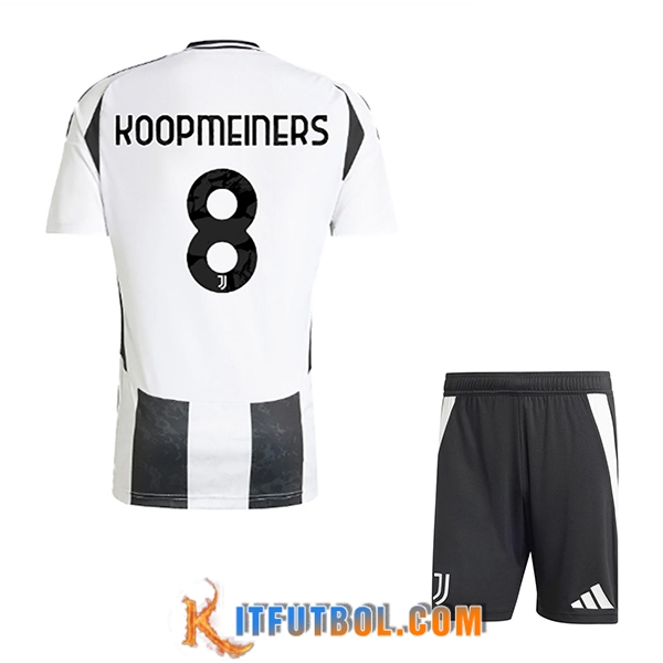 Camisetas De Futbol Juventus (KOOPMEINERS #8) Ninos 2024/2025 Primera