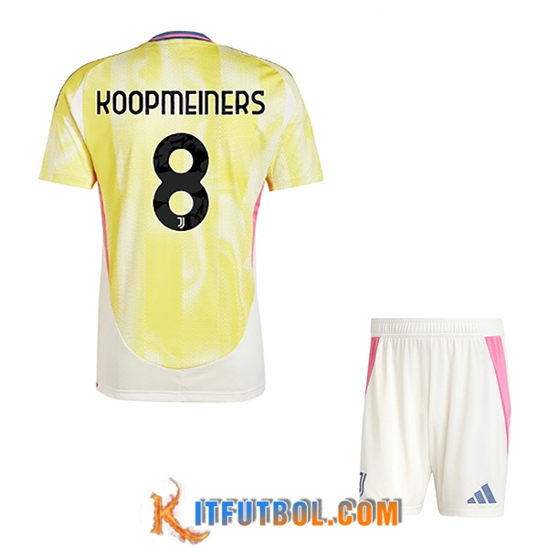 Camisetas De Futbol Juventus (KOOPMEINERS #8) Ninos 2024/2025 Segunda