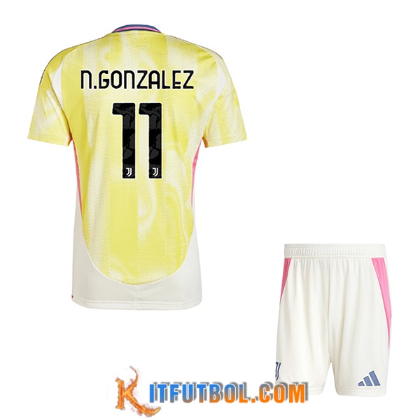 Camisetas De Futbol Juventus (N.GONZÁLEZ #11) Ninos 2024/2025 Segunda