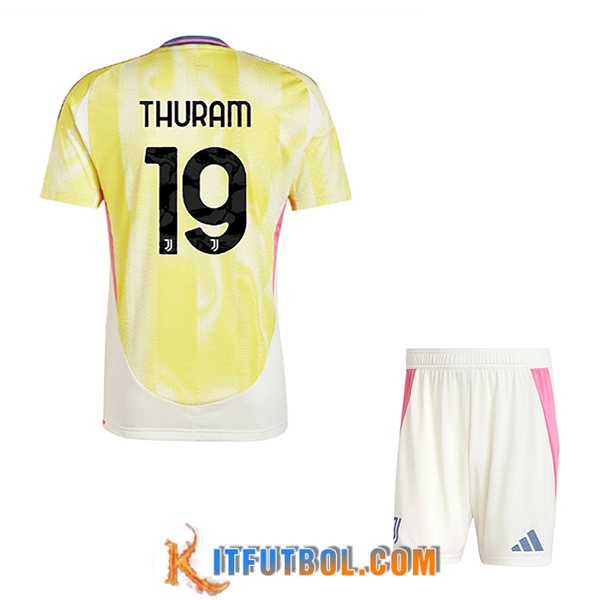 Camisetas De Futbol Juventus (THURAM #19) Ninos 2024/2025 Segunda