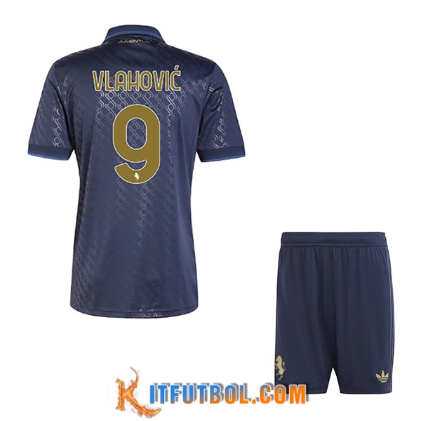 Camisetas De Futbol Juventus (VLAHOVIC #9) Ninos 2024/2025 Tercera