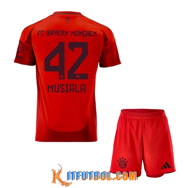 Camisetas De Futbol Bayern Munich (MUSIALA #42) Ninos 2024/2025 Primera