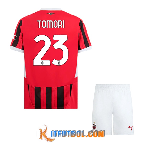 Camisetas De Futbol AC Milan (TOMORI #23) Ninos 2024/2025 Primera