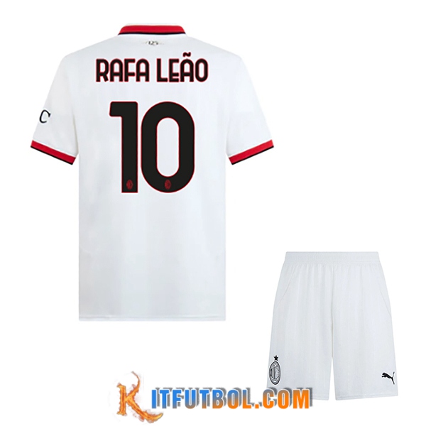Camisetas De Futbol AC Milan (RAFAEL LEÃO #10) Ninos 2024/2025 Segunda