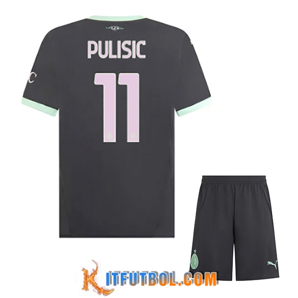 Camisetas De Futbol AC Milan (PULISIC #11) Ninos 2024/2025 Tercera