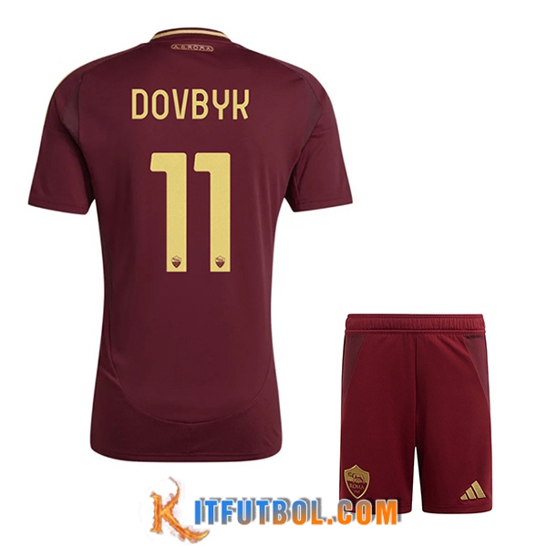 Camisetas De Futbol AS Roma (DOVBYK #11) Ninos 2024/2025 Primera