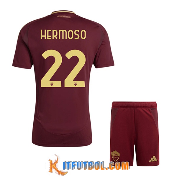 Camisetas De Futbol AS Roma (HERMOSO #22) Ninos 2024/2025 Primera