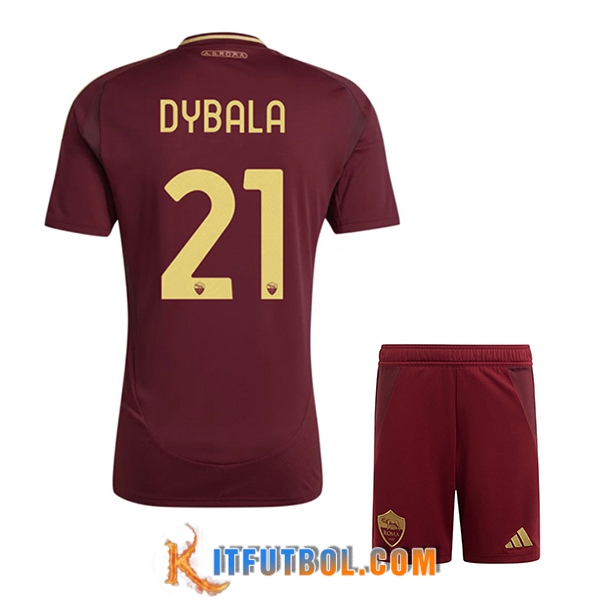Camisetas De Futbol AS Roma (DYBALA #21) Ninos 2024/2025 Primera