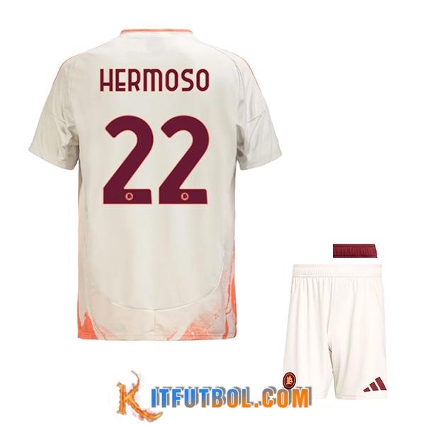 Camisetas De Futbol AS Roma (HERMOSO #22) Ninos 2024/2025 Segunda